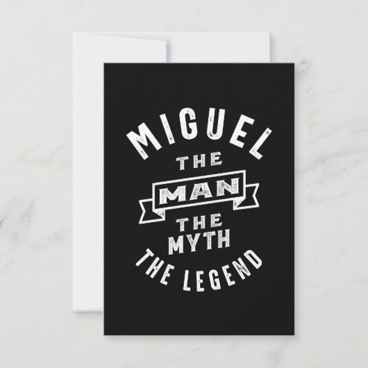 Miguel Personal Name Birthday Gift RSVP Kaartje (Voorkant)