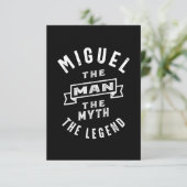 Miguel Personal Name Birthday Gift RSVP Kaartje (Staand voorkant)