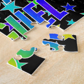 "MIGUEL" Voornaam, geun "HAPPY BIRTHDAY" Legpuzzel (Zijkant)