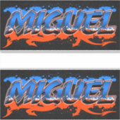 Miguel Vorname Name Graffiti Aufkleber Sticker (Voorkant)