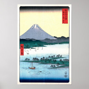 Miho Matsubara Uitzicht van Fuji Hiroshige Fine Ar Poster