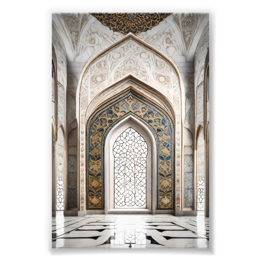 Mihrab - Directie van de qibla Foto Afdruk (Voorkant)