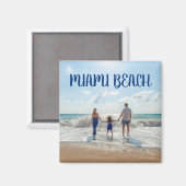 MIIAMI BEACH Seashore Holiday Souvenir Familie Magneet (Voorkant / Achterkant)