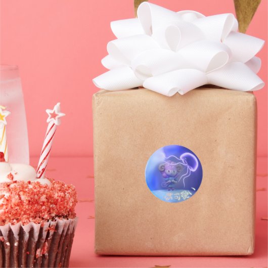 Miipu in a Bubble Ronde Sticker (Feest)