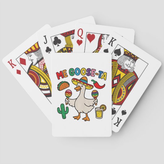 Mij gans-Ta Funny Mexicaans Spaans Gans  Pokerkaarten (Achterkant)