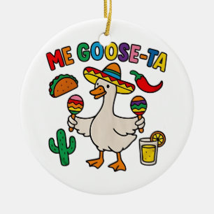 Mij gans-Ta Grappige Mexicaanse Spaanse Gans Keramisch Ornament