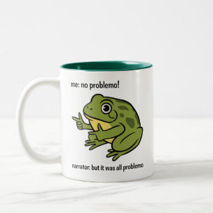 Mij Geen Probleem Verteller Maar Het Was Allemaal  Tweekleurige Koffiemok