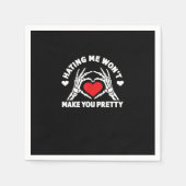 Mij haten zal je niet  maken Skeleton Hand Hear Servet (Voorkant)