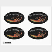 Mij kronkelen ovale sticker (Vel)