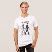 Mij of Hem — Toekomst vs Mensheid Anime Kunst Tri-Blend Shirt (Voorkant volledig)