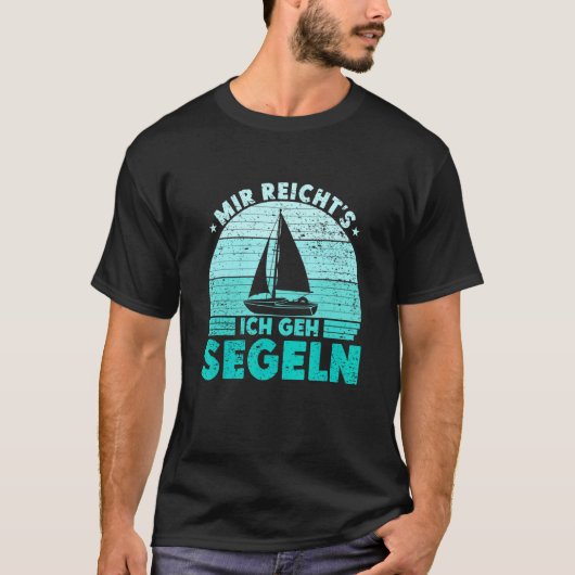 Mij reichts Ik ga zeilboot schipper catamaran T-shirt (Voorkant)