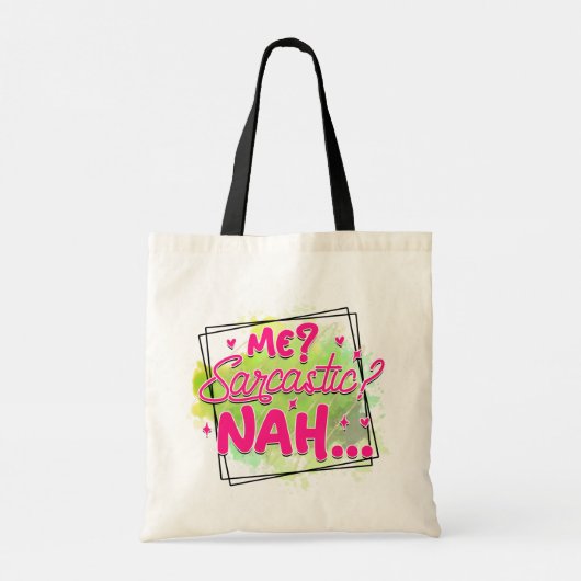 Mij sarcastisch? Schoudertas Tote Bag (Achterkant)