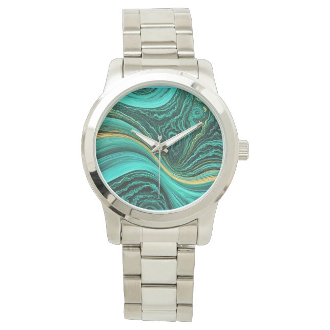 "Mijas" Lagen van saffier en zonneschijn Horloge (Voorkant)