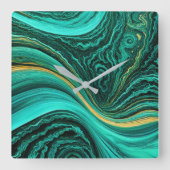 "Mijas" Lagen van saffier en zonneschijn Vierkante Klok (Voorkant)