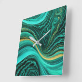 "Mijas" Lagen van saffier en zonneschijn Vierkante Klok (Hoek)