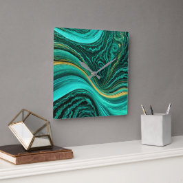 "Mijas" Lagen van saffier en zonneschijn Vierkante Klok