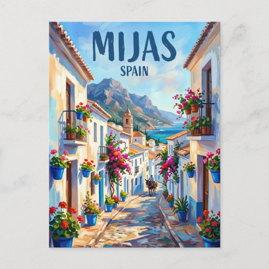 Mijas Spanje Briefkaart (Voorkant)