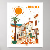 Mijas Spanje vakantie Andalucia Costa sol Poster (Voorkant)