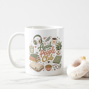 Mijd Mensen Club Gezellige Introvert Vibes Koffiemok