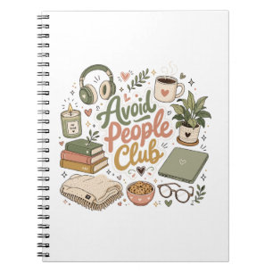 Mijd Mensen Club Gezellige Introvert Vibes Notitieboek