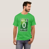 Mijl 0 Key West Florida A1A Oversized T-shirt (Voorkant volledig)