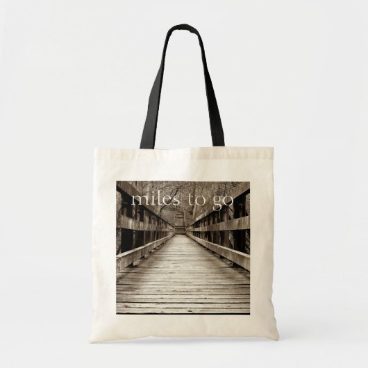 "Mijlen te gaan" Voetbrugtas Tote Bag (Voorkant)