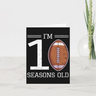 Mijlpaal 10e Verjaardag Amerikaans Football Boy 10 Kaart