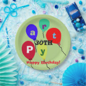 Mijlpaal 30e verjaardag van de ballonnen van de Bi Papieren Bordje (Feest)