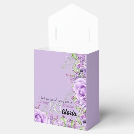 mijlpaal 50e Verjaardag Feest Favoriete Tassen Bedankdoosjes (Geopend)