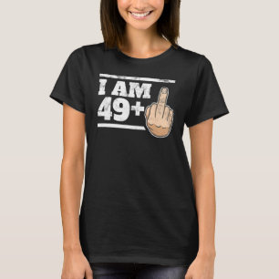 Mijlpaal 50e verjaardag gag dag Joke Idea 49+1 T-shirt