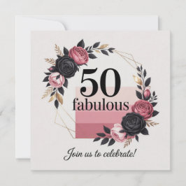 Mijlpaal 50e verjaardag Gedachtebericht Feestdagenkaart