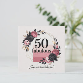 Mijlpaal 50e verjaardag Gedachtebericht Feestdagenkaart