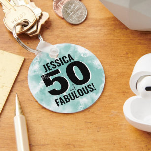 Mijlpaal 50e verjaardag Prachtig Sleutelhanger