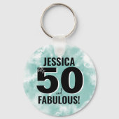 Mijlpaal 50ste verjaardag Fabulous Sleutelhanger (Achterkant)