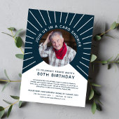 Mijlpaal 80e Verjaardag Fotokaart Douche Kaart