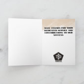 Mijlpaal aangepaste werknemer jubileum kaart (Binnen)