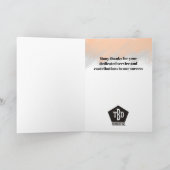 Mijlpaal aangepaste werknemer jubileum kaart (Binnen)