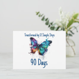 Mijlpaal aanpassen getransformeerd door 12 eenvoud bedankkaart