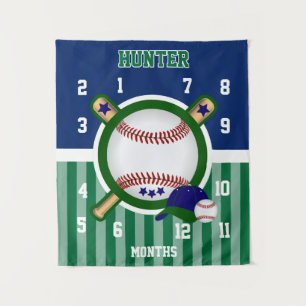 Mijlpaal Baby Foto Prop Honkbal ⚾ Sport 2 Wandkleed