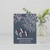 Mijlpaal Bedankt voor uw commitment Folie Briefkaa Feestdagen Briefkaart (Staand Voorkant)