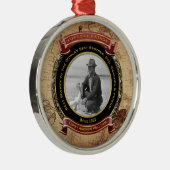 Mijlpaal Birthday Gold Foto Map 80th Metalen Ornament (Rechts)