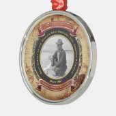 Mijlpaal Birthday Gold Foto Map 80th Metalen Ornament (Links)