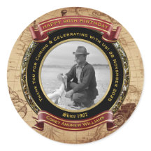 Mijlpaal Birthday Gold Photo  Map 90th