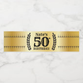 Mijlpaal Faux Gold Waterfles Etiket (Enkel label)