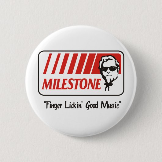 Mijlpaal "Finger Lickin' Good"-Button Ronde Button 5,7 Cm (Voorkant)