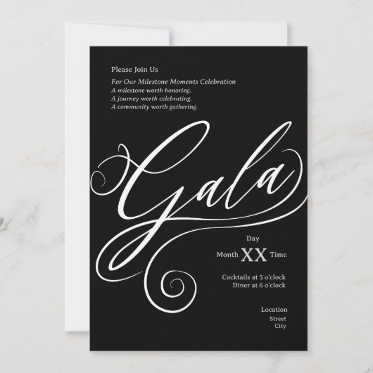 Mijlpaal Gala Uitnodiging (Voorkant)