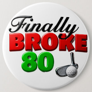 Mijlpaal golfscore voor golfers ronde button 6,0 cm