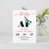 Mijlpaal Grappig Oud AF Verjaardagsfeestje Kaart (Staand voorkant)