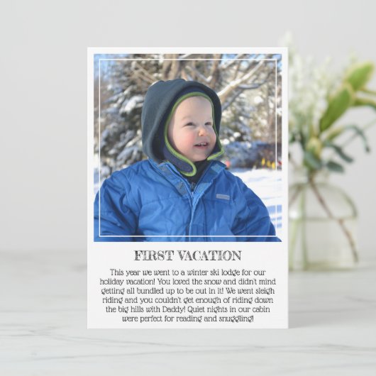 Mijlpaal Kaart Keepomwille: eerste vakantie van ba (Staand voorkant)