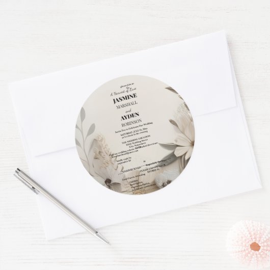  mijlpaal Kaarten Ronde Sticker (Envelop)